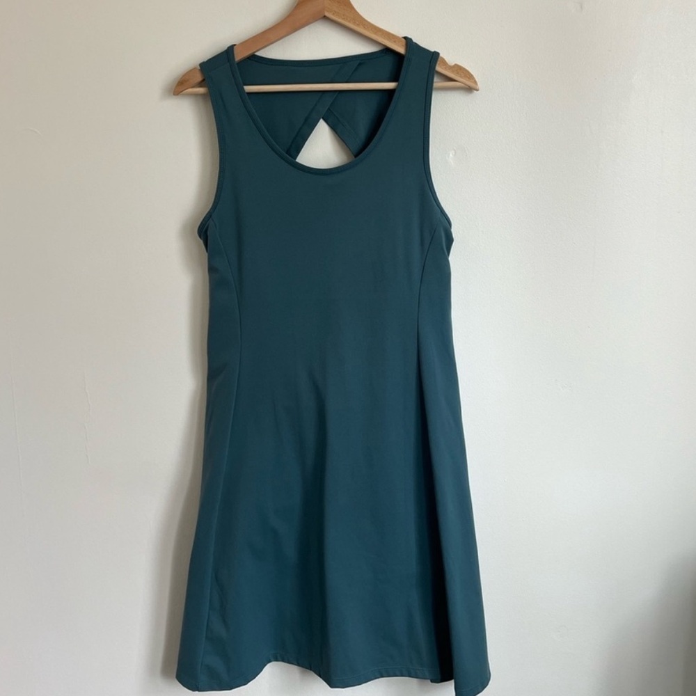 Teal Sleeveless A-Line Dress